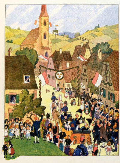 La historia de Alsacia cuenta a los niños; el rey Carlos X tiene Mulhouse; de Jean Jacques (1873 1951) Waltz
