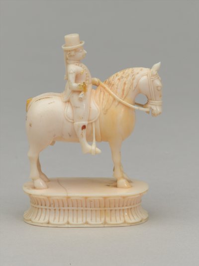 Caballo blanco, pieza de ajedrez, India, c.1820 de Jean Jacques Champin