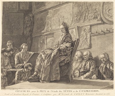 Concurso para el Premio del Estudio de Cabezas y Expresión de Jean Jacques Flipart after Charles Nicolas Cochin II