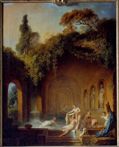 El baño de las ninfas de Jean Jacques Francois Le Barbier