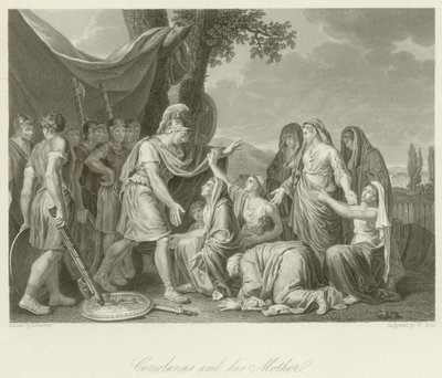 Coriolano y su madre de Jean Jacques Francois Lebarbier