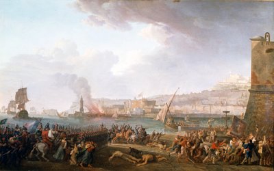 Entrada del ejército francés comandado por el General Championet en Nápoles, 21/01/1799. Pintura de Taurel Jean Jacques François (1757 - 1832). 1799. Castillos de Versalles y Trianon de Jean Jacques Francois Taurel