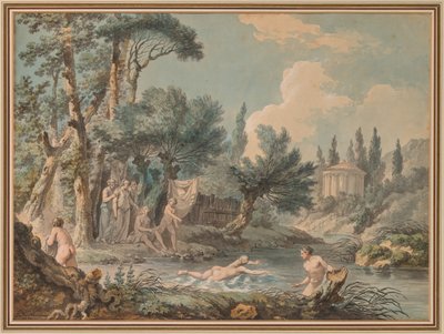 Desnudos en un paisaje de Jean Jacques François Lebarbier, called Le Barbier L’Aîné