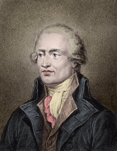 Retrato de Marie Jean Antoine Nicolas de Caritat, Marqués de Condorcet (1743 - 1794) Grabado por Jean Jacques Frilley (1797-a1850) de Jean Jacques Frilley