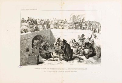 El pueblo entregado a los impuestos vampiros. De La Caricature, 1833 de Jean Jacques Grandville