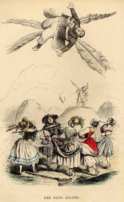 El nuevo Ícaro, década de 1840 de Jean Jacques Grandville