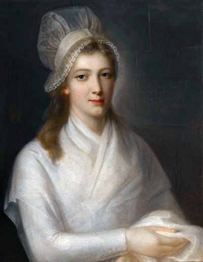 Retrato de Charlotte Corday 1768-1793 de Jean Jacques Hauer