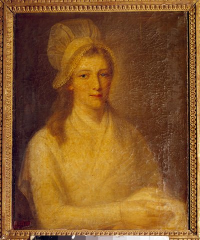Retrato de Marie Anne Charlotte Corday de Jean Jacques Hauer