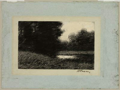 Paisaje con estanque de Jean Jacques Henner