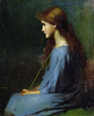 Pequeña pastora, siglo XIX de Jean Jacques Henner