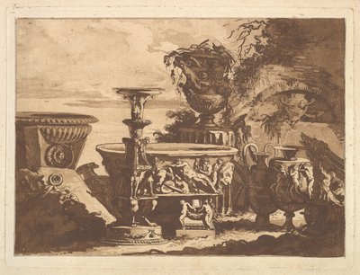 Composición con el jarrón Medici, de Recueil de Compositions par Lagrenée Le Jeune Coll..., 1782 de Jean Jacques Lagrenee