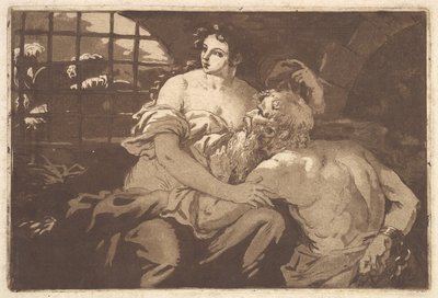 La caridad romana, en un álbum que contiene Recueil de Compositions, 1782-1821 de Jean Jacques Lagrenee