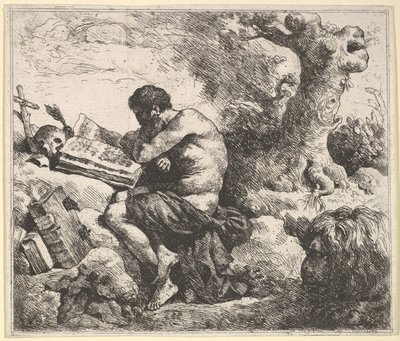 San Jerónimo en un paisaje de Jean Jacques Lagrenee