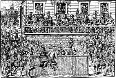 Muerte del Rey Enrique II en el Torneo, 1559 1570 de Jean Jacques Perrissin