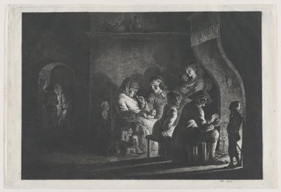 Atardecer en el pueblo, 1800 de Jean Jacques de Boissieu