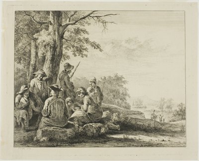 Escena familiar en el paisaje de Jean Jacques de Boissieu
