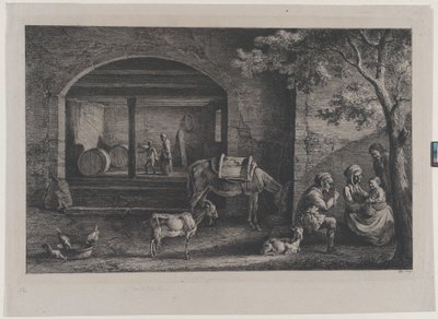 Interior de una granja en Saint-Jean-de-Touslas, 1793 de Jean Jacques de Boissieu