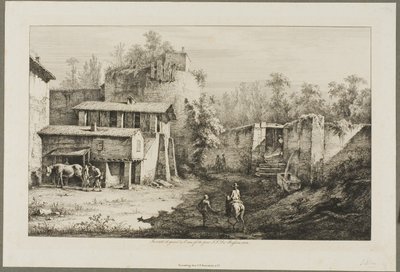 Paisaje con jinete y herrero de Jean Jacques de Boissieu