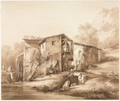 Paisaje con molino de agua, c1790 de Jean Jacques de Boissieu