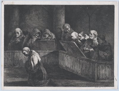 Monjes cantando, 1795 de Jean Jacques de Boissieu