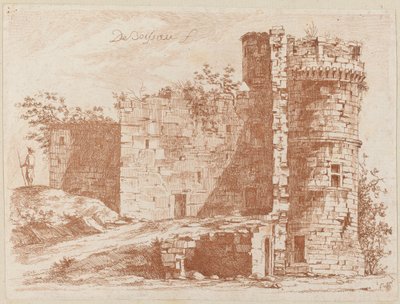 Ruinas de un Viejo Castillo en Saint-Chamond, Loira de Jean Jacques de Boissieu