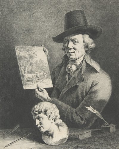 Autorretrato con vacas, 1796 de Jean Jacques de Boissieu