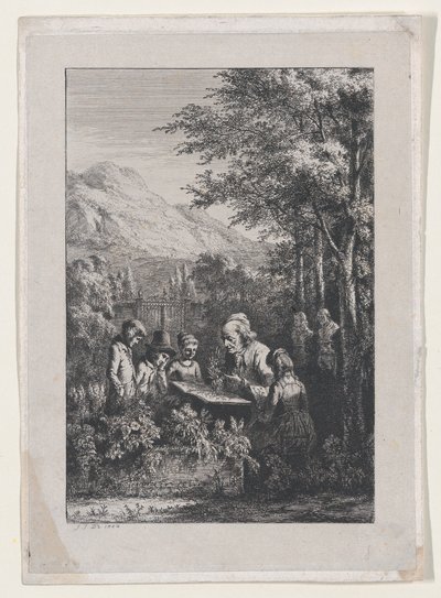 La lección de botánica, 1804 de Jean Jacques de Boissieu