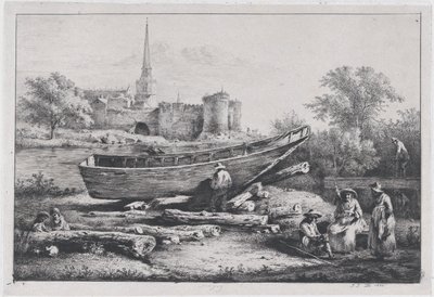 El sitio de construcción, en Savigny, 1803 de Jean Jacques de Boissieu