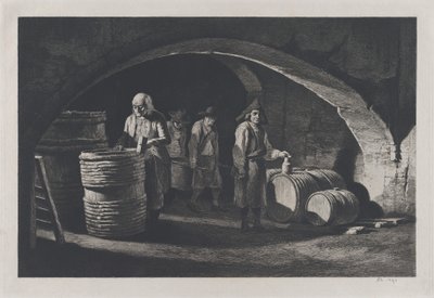 Los toneleros, reproducción de finales del siglo XIX del original de 1790 de Jean Jacques de Boissieu