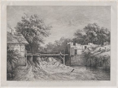 El Molino de Agua, después de una pintura de Ruisdaël de Jean Jacques de Boissieu
