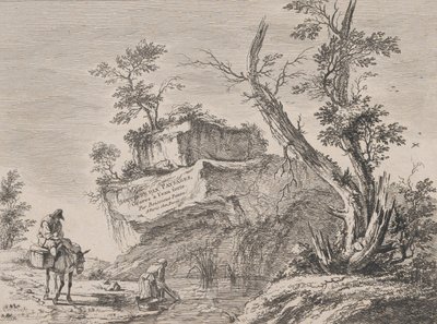 Página de título a una serie de diez paisajes, 1763 de Jean Jacques de Boissieu