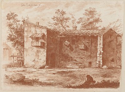 Dos casas con techos de tejas de Jean Jacques de Boissieu