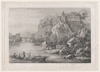 Vista del convento de los Carmelitas Descalzos en Lyon, 1807 de Jean Jacques de Boissieu