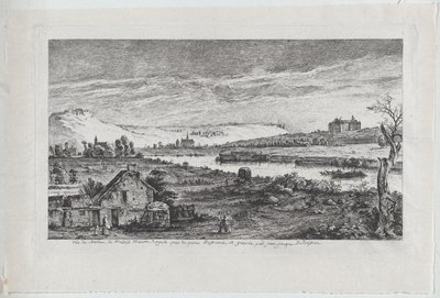 Vista del Castillo de Madrid, cerca de París, 1764 de Jean Jacques de Boissieu