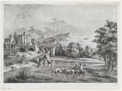 Vista del Templo de Vesta de Jean Jacques de Boissieu