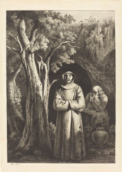 Monjes del Desierto de Jean Jacques de Boissieu after Francisco