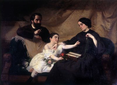Mi familia (óleo sobre lienzo) de Jean Jalabert