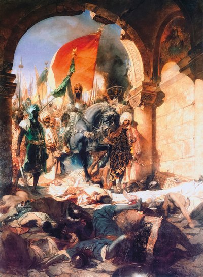 La entrada de Mehmed II en Constantinopla. de Jean Joseph Benjamin (after) Constant