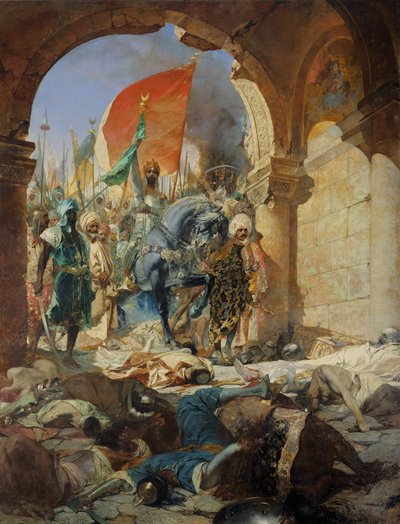 Entrada de los Turcos de Mahoma II (1432-81) en Constantinopla, 29 de mayo de 1453, 1876 de Jean Joseph Benjamin Constant