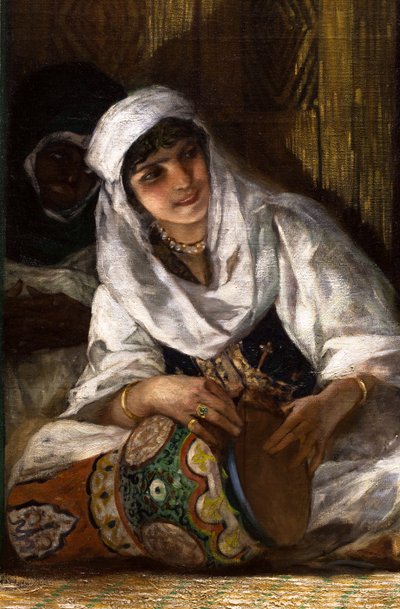 Interior de un harén en Marruecos (detalle) de Jean Joseph Benjamin Constant
