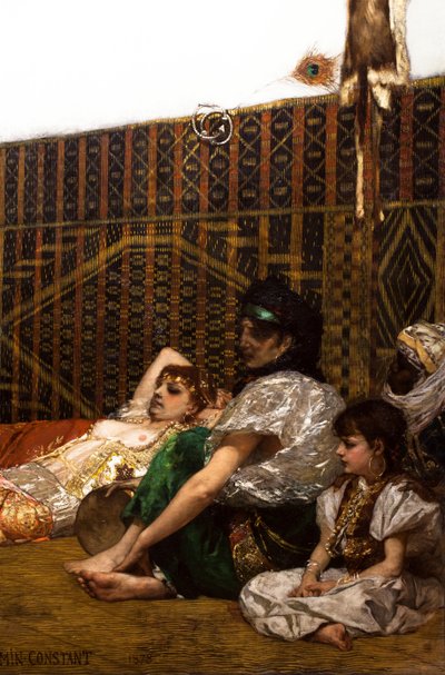 Interior de un harén en Marruecos (detalle) de Jean Joseph Benjamin Constant
