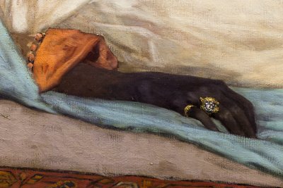 Le jour des funerailles - Escena de Marruecos (detalle) de Jean Joseph Benjamin Constant