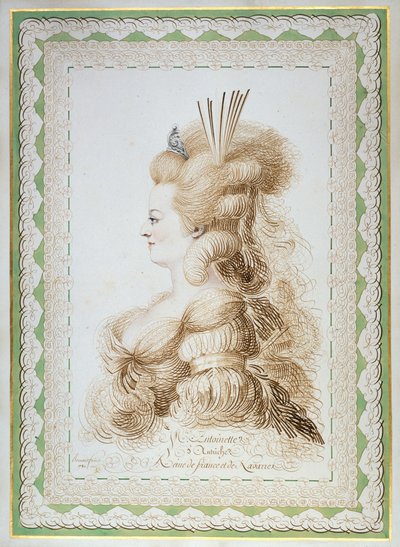 Retrato de María Antonieta 1755-1793, Archiduquesa de Austria y Reina de Francia, 1780 de Jean Joseph Bernard