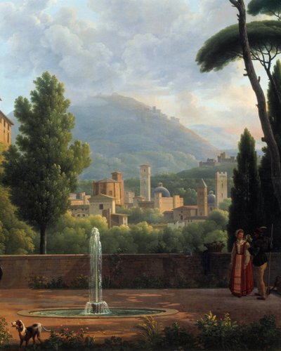 Paisaje con fuente (detalle) de Jean Joseph Bidault