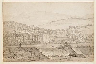 Vista de Isola di Sora, cerca de Nápoles de Jean Joseph Bidault