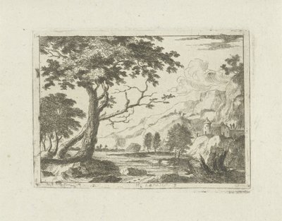 paisaje de montaña con un río de Jean Joseph Hanson