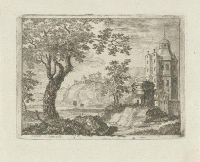 Torre en un paisaje de Jean Joseph Hanson