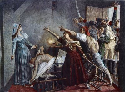 Asesinato de Jean Paul Marat (1743-93) político revolucionario francés de Jean Joseph Weerts