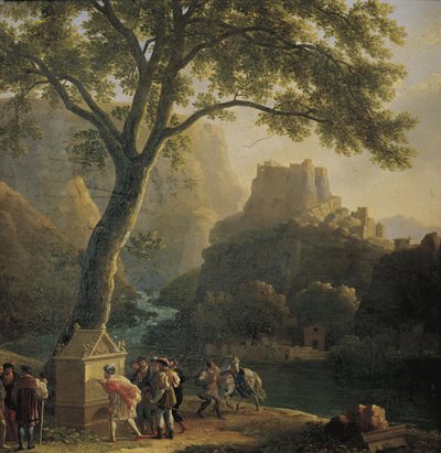 Francés: François Ier à la fontaine de Vaucluse Francisco I junto a la fuente de Vaucluse de Jean Joseph Xavier Bidauld