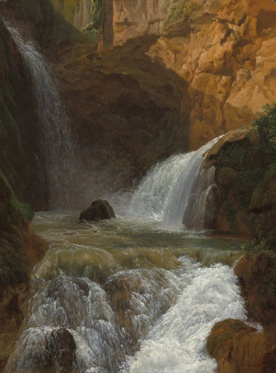 Vista de las cascadas en Tivoli, 1788 de Jean Joseph Xavier Bidauld